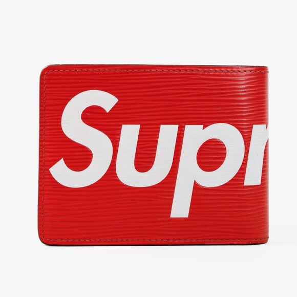 Louis Vuitton X Supreme Slender Red Epi Leather Billfold Wallet - Picture 1 of 9